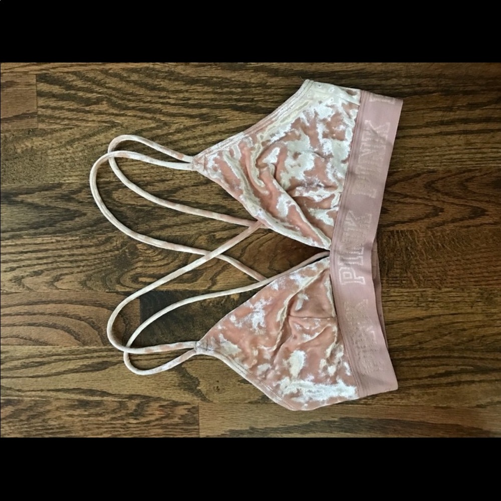 velvet pink bralette